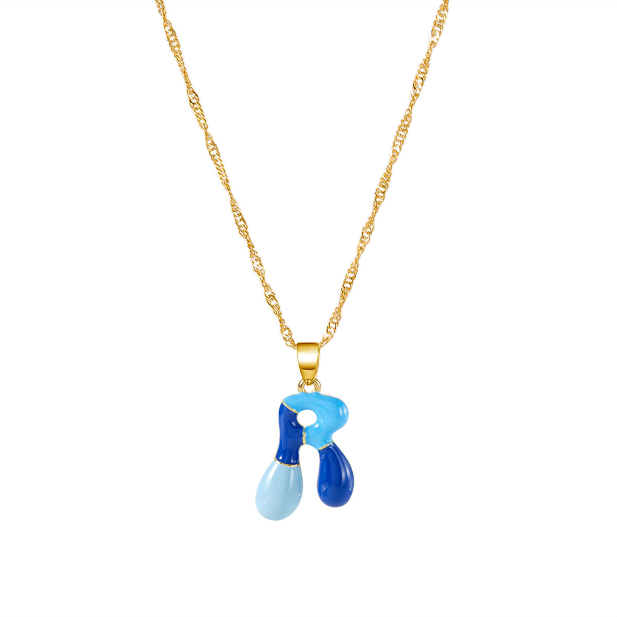 Letter Bubble Clavicle Chain Necklace
