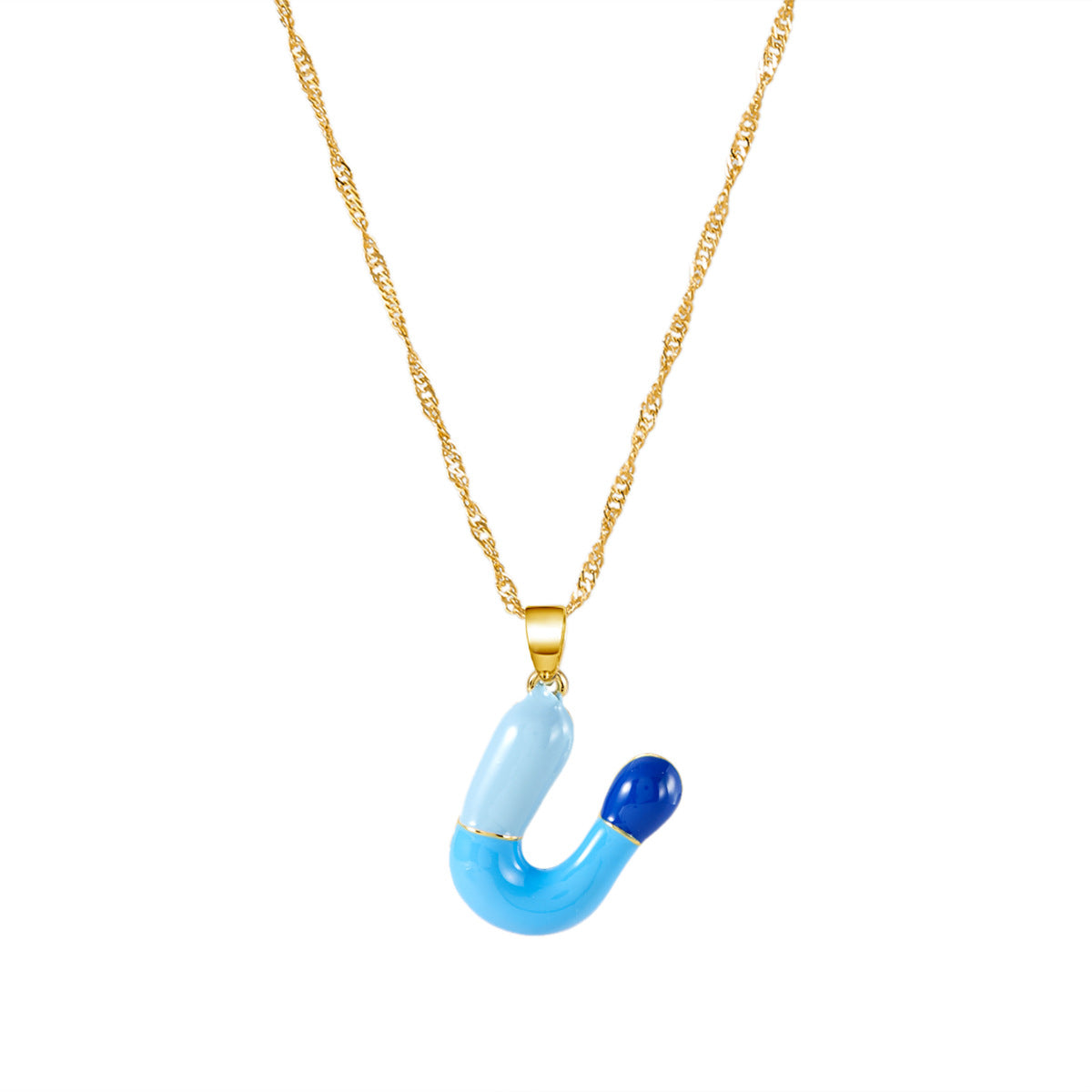 Letter Bubble Clavicle Chain Necklace