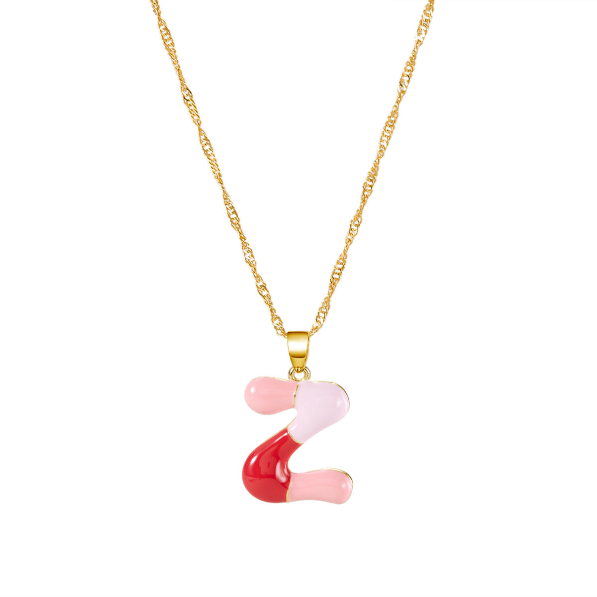 Letter Bubble Clavicle Chain Necklace