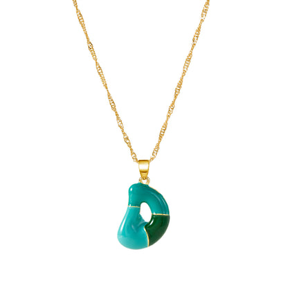 Letter Bubble Clavicle Chain Necklace