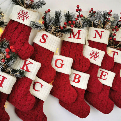 Letter Christmas Stocking Creative Hanging Ornament