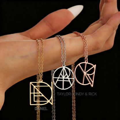 Letter combination necklace pendant