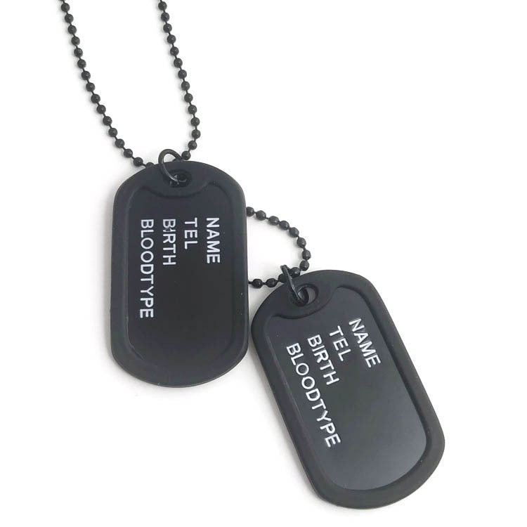 Letter double-barrel necklace
