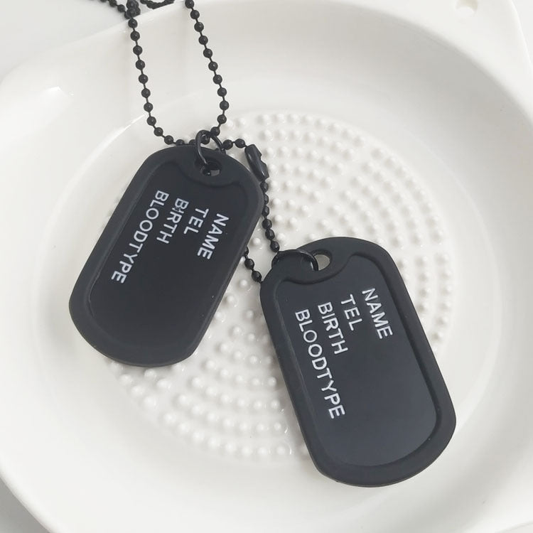 Letter double-barrel necklace