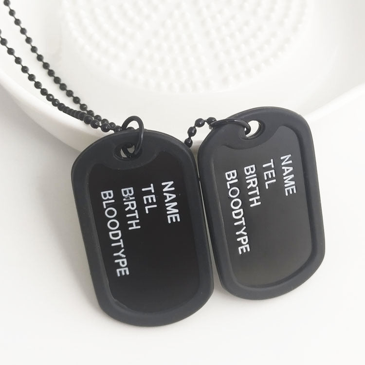 Letter double-barrel necklace