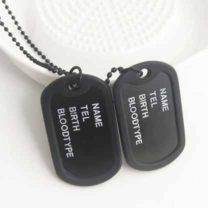 Letter double-barrel necklace
