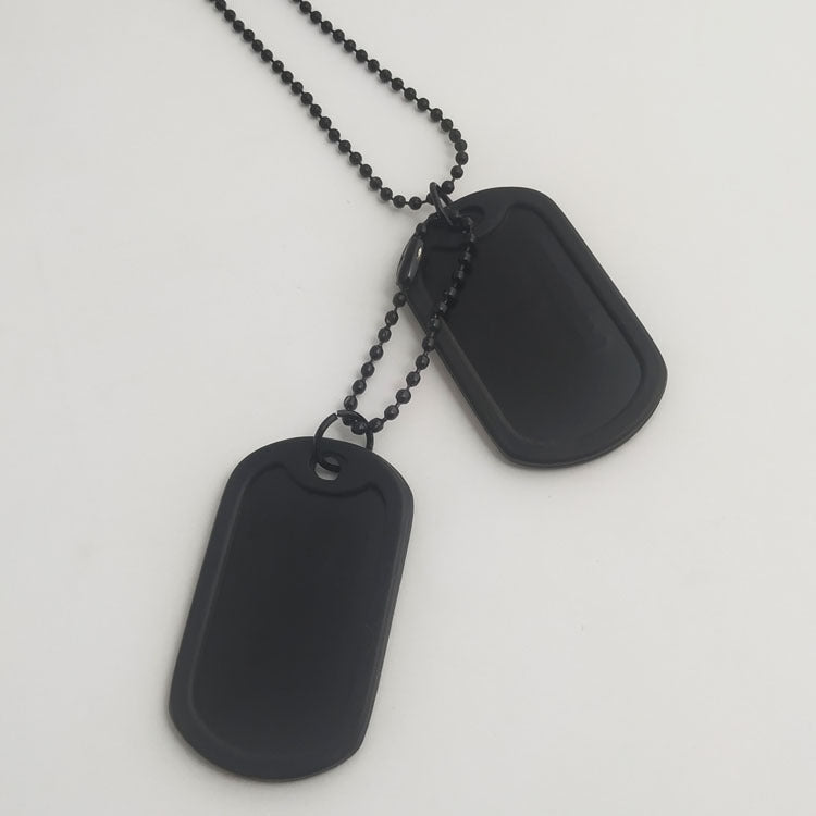 Letter double-barrel necklace
