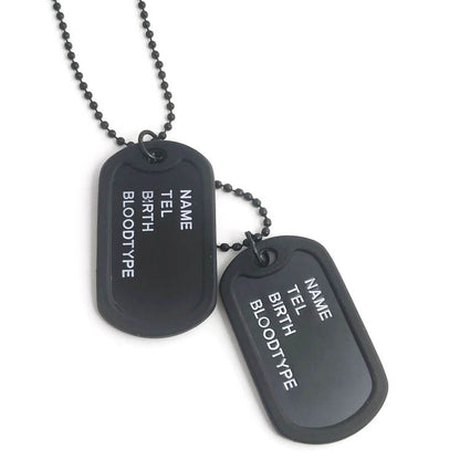 Letter double-barrel necklace