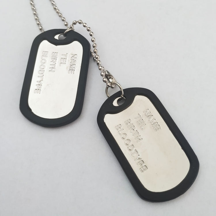 Letter double-barrel necklace