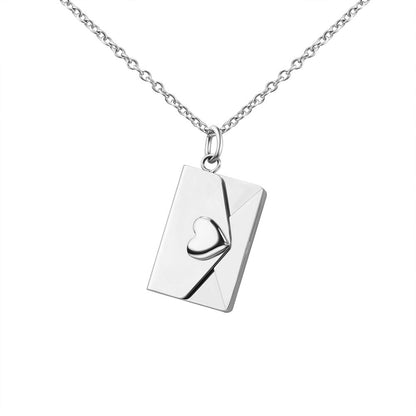 letter envelope clavicle chain jewelry