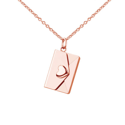 letter envelope clavicle chain jewelry