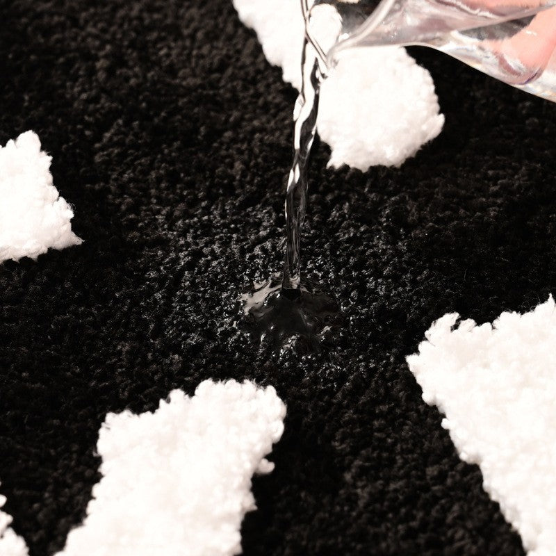 Letter flocked anti-slip floor MATS for bathrooms