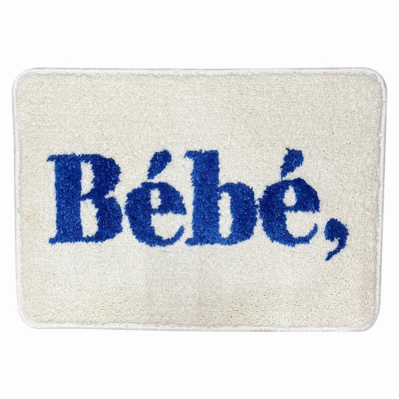 Letter flocked anti-slip floor MATS for bathrooms