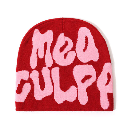 Letter Jacquard Knitted Beanie