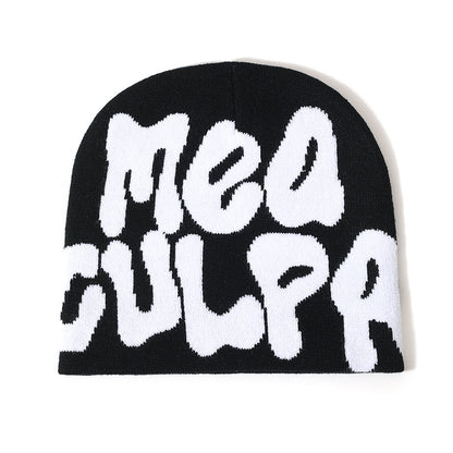 Letter Jacquard Knitted Beanie