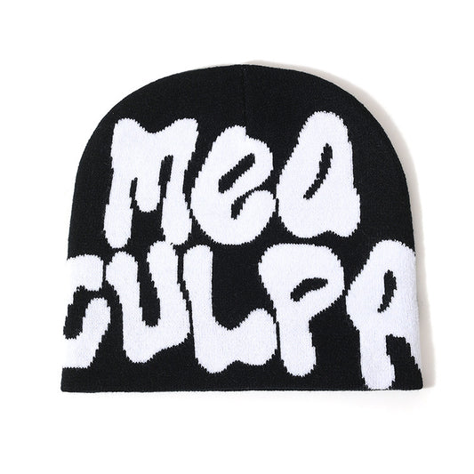 Letter Jacquard Knitted Beanie
