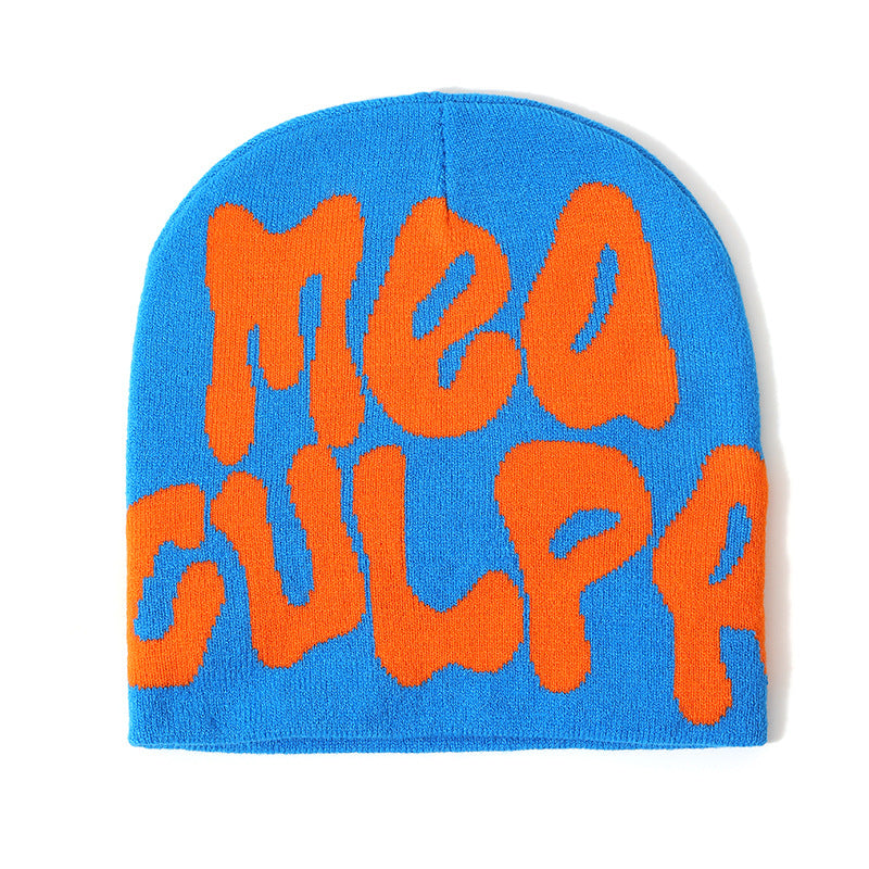 Letter Jacquard Knitted Beanie