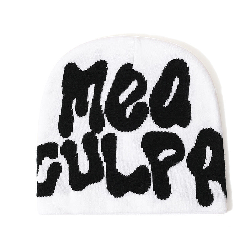 Letter Jacquard Knitted Beanie