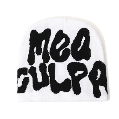 Letter Jacquard Knitted Beanie