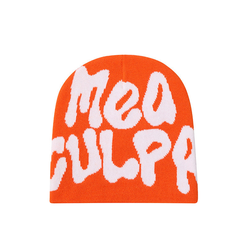 Letter Jacquard Knitted Beanie