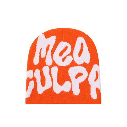Letter Jacquard Knitted Beanie