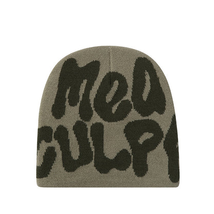 Letter Jacquard Knitted Beanie
