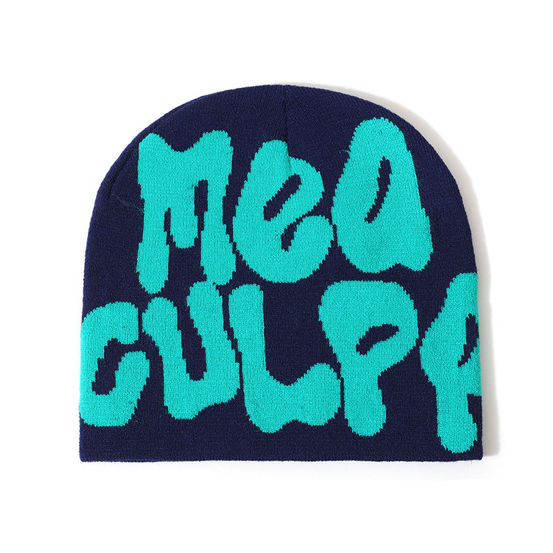 Letter Jacquard Knitted Beanie