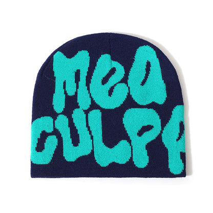 Letter Jacquard Knitted Beanie