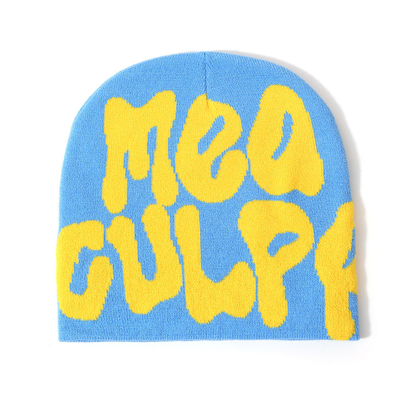 Letter Jacquard Knitted Beanie