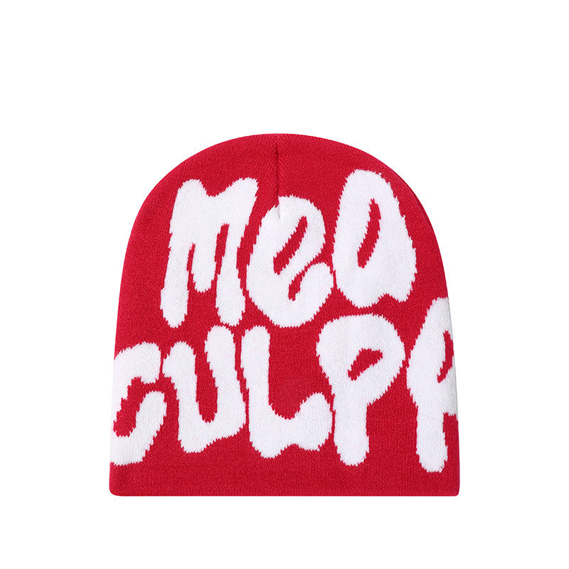 Letter Jacquard Knitted Beanie