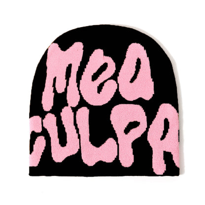 Letter Jacquard Knitted Beanie