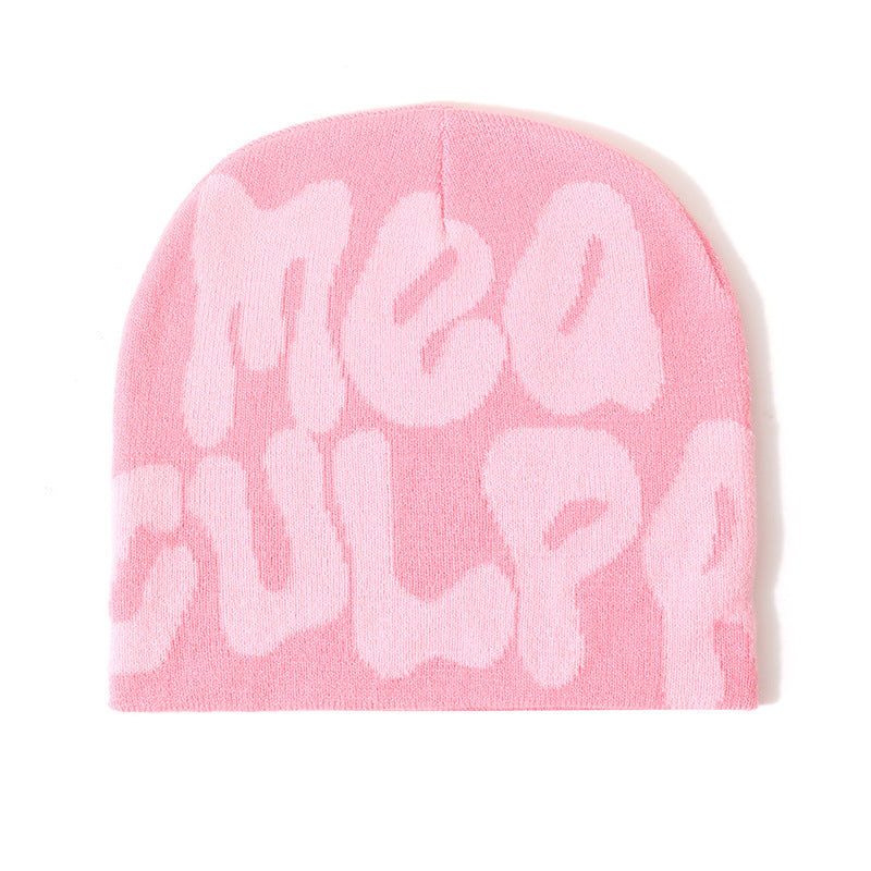 Letter Jacquard Knitted Beanie