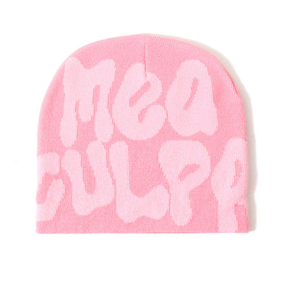 Letter Jacquard Knitted Beanie