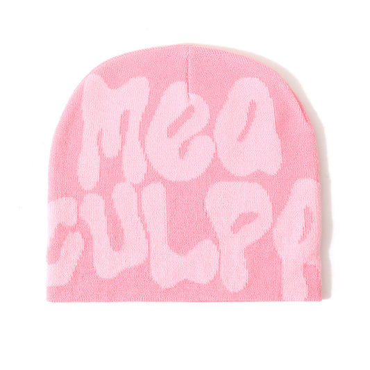 Letter Jacquard Knitted Beanie
