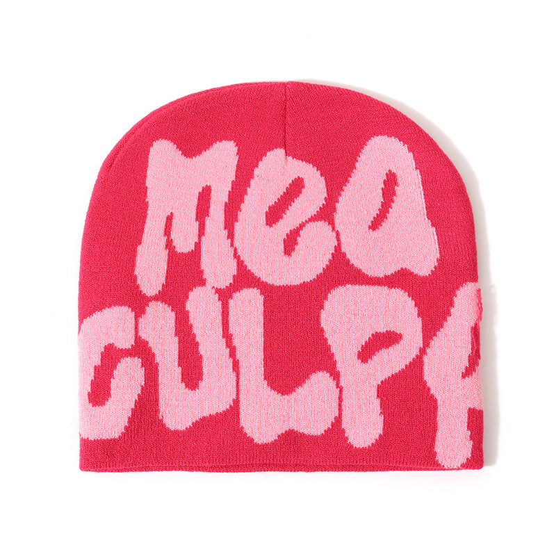 Letter Jacquard Knitted Beanie