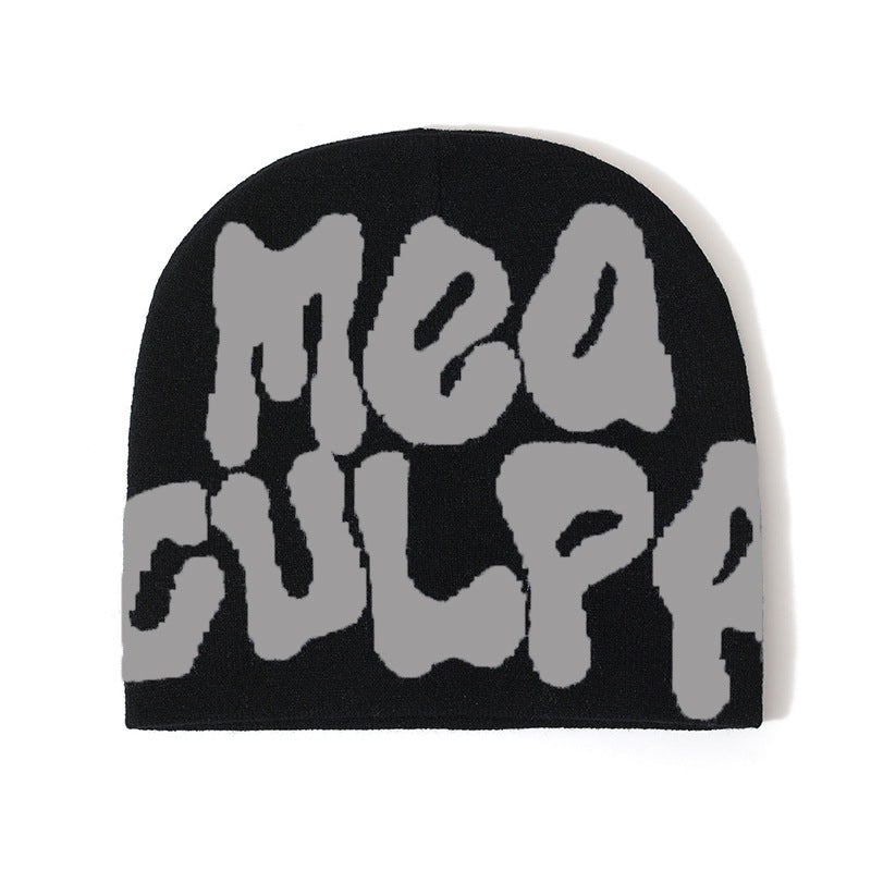 Letter Jacquard Knitted Beanie