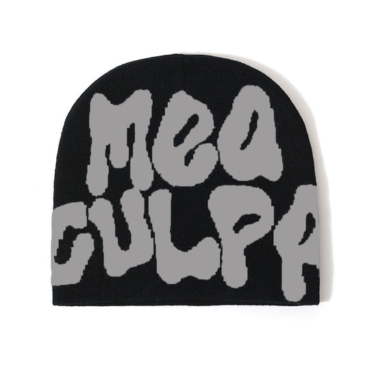 Letter Jacquard Knitted Beanie