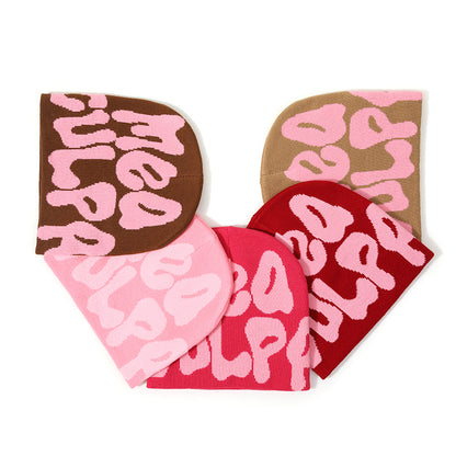 Letter Jacquard Knitted Beanie