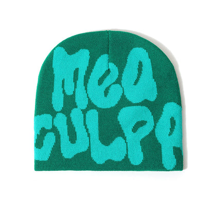 Letter Jacquard Knitted Beanie