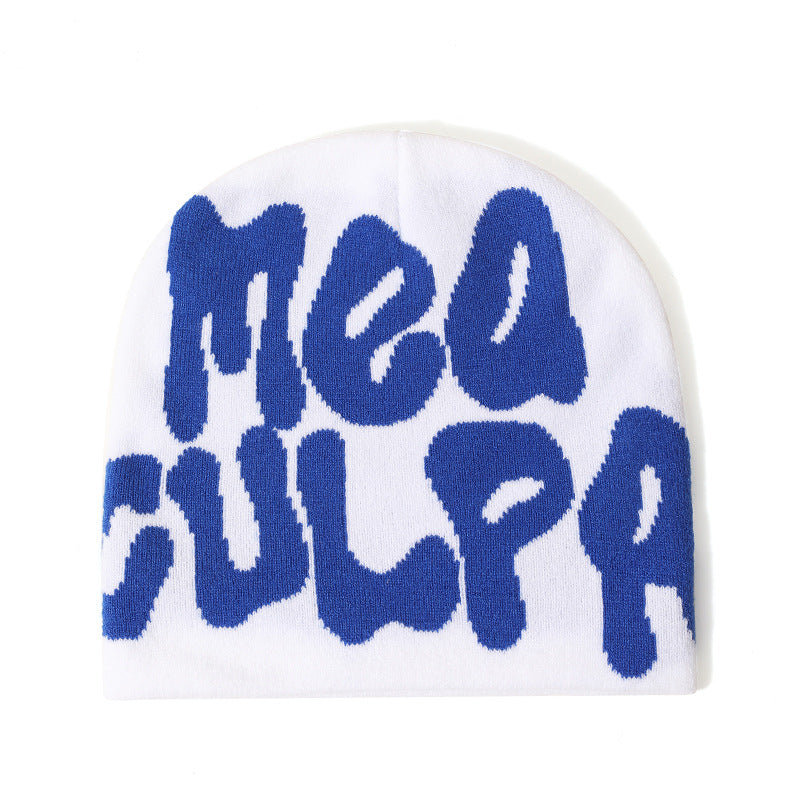 Letter Jacquard Knitted Beanie