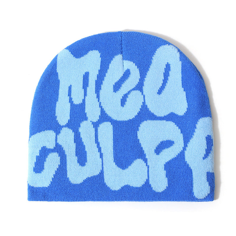 Letter Jacquard Knitted Beanie