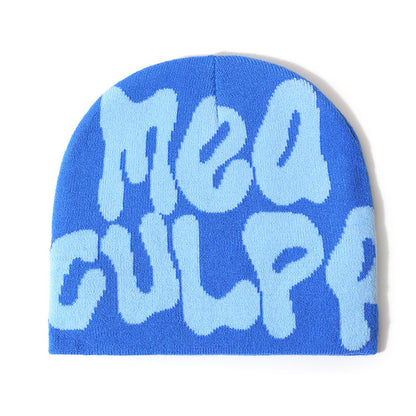 Letter Jacquard Knitted Beanie