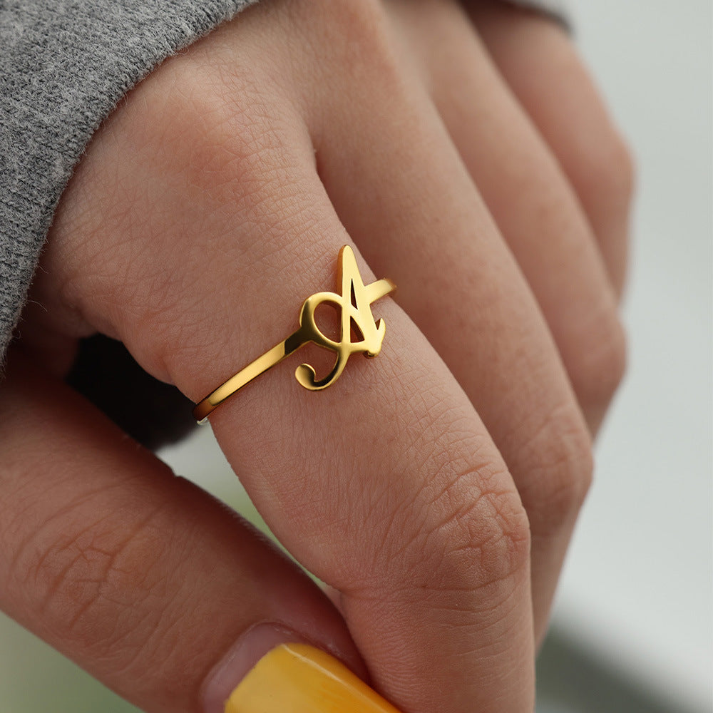 Letter Open Ring