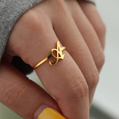 Letter Open Ring