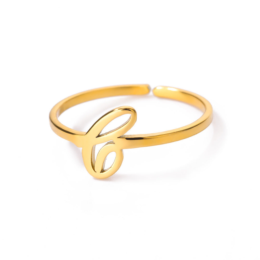 Letter Open Ring