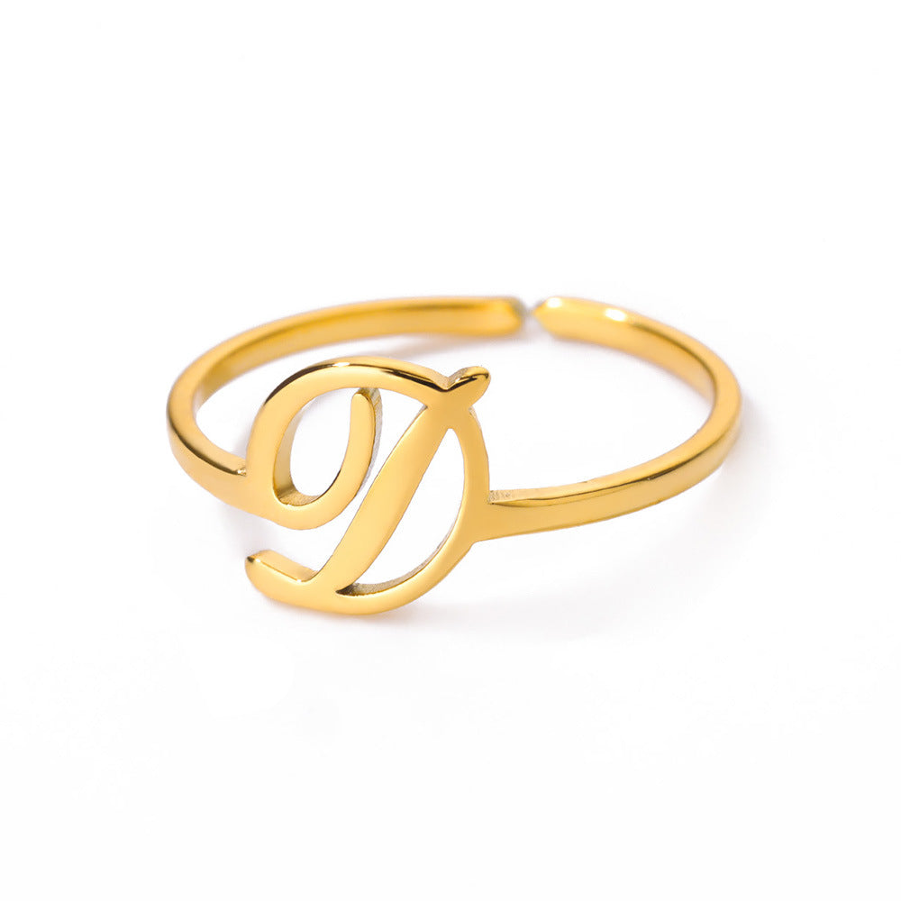 Letter Open Ring
