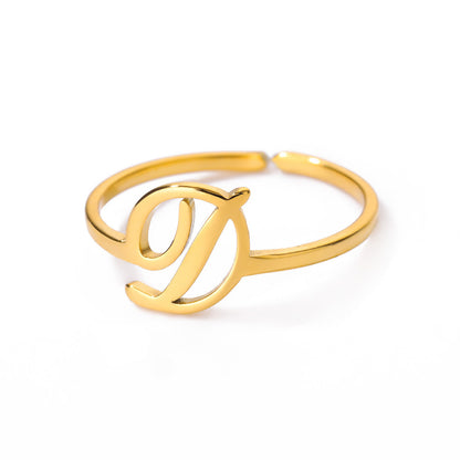 Letter Open Ring