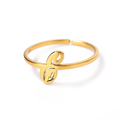 Letter Open Ring