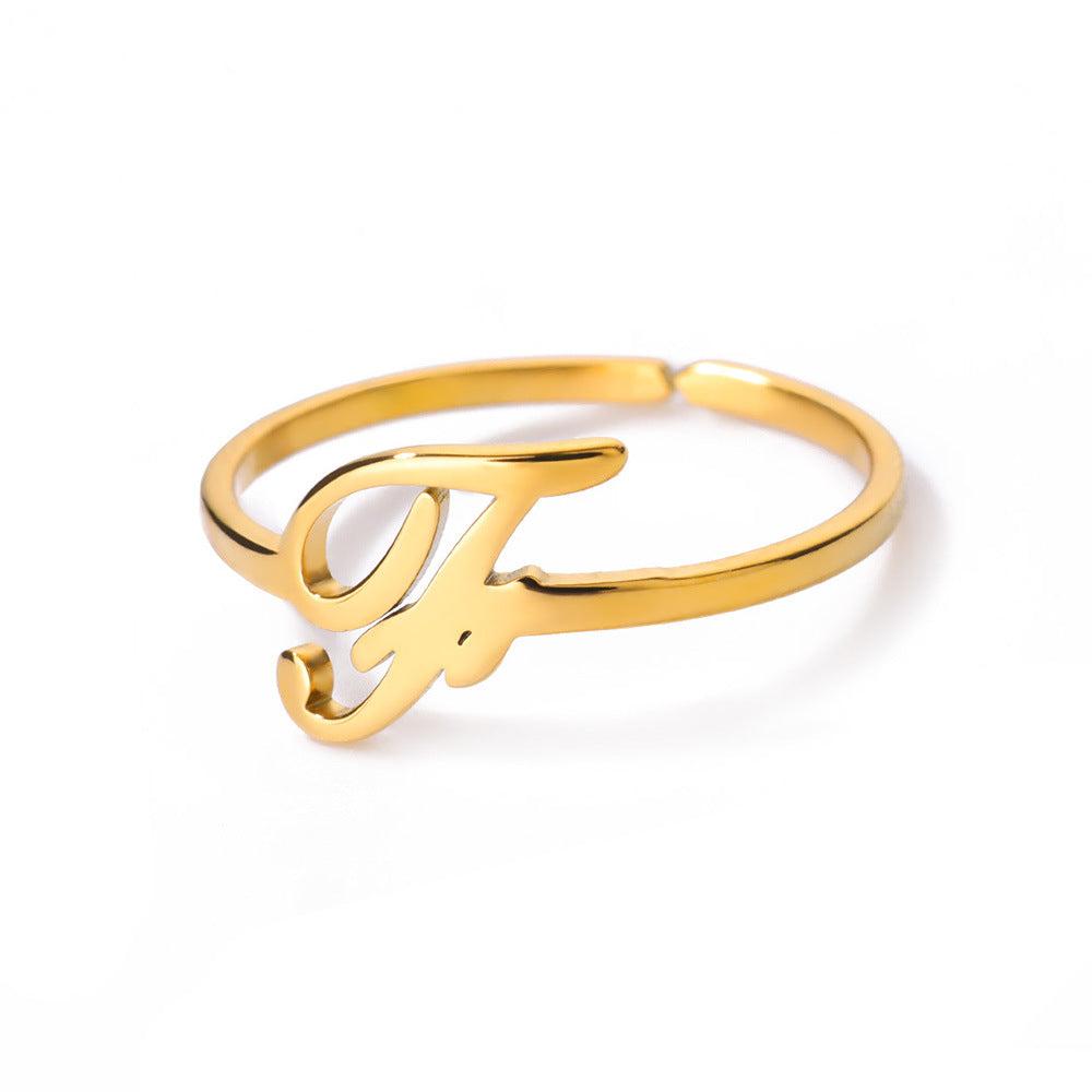 Letter Open Ring