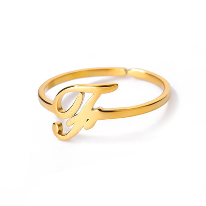 Letter Open Ring